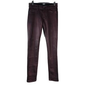 HUDSON Jeans Womens 26 Krista Ankle Super Skinny Maroon  Made in USA